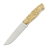 Brisa Trapper 115 knife, Elmax flat, curly birch, firesteel