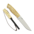 Brisa Trapper 115 knife, Elmax flat, curly birch, firesteel