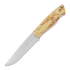 Brisa Trapper 115 peilis, Elmax Scandi, curly birch, firesteel