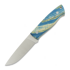 Brisa Trapper 95 knife, Elmax, flat, stab.pagoda, blue