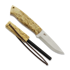 Brisa Trapper 95 ナイフ, Elmax Scandi, curly birch, firesteel