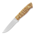 Brisa Trapper 95 peilis, N690 Flat, curly birch