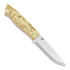 Brisa Trapper 95 kniv, O-1 Scandi, curly birch, left