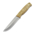 Brisa Trooper 115 刀, scandi, stab. curly birch, firesteel