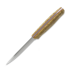 Brisa Trooper 115 刀, scandi, stab. curly birch, firesteel