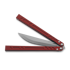 BRS Aluminum Channel Barebones balisong, Red Anodized