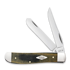 Case Cutlery Black/Green/Natural Canvas Micarta Smooth Mini Trapper sulankstomas peilis 23472