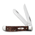 Case Cutlery Brown Maple Burl Wood Mini Trapper pocket knife 64062