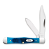 Case Cutlery Caribbean Blue Bone Sawcut Jig Small Swell Center Jack pocket knife 25587