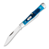 Case Cutlery Caribbean Blue Bone Sawcut Jig Small Swell Center Jack pocket knife 25587