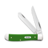 Case Cutlery Green Synthetic Smooth Mini Trapper pocket knife 53391