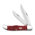 Case Cutlery Large Folding Hunter, Dark Red Bone Peach Seed Jig 31960