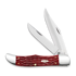 Case Cutlery Large Folding Hunter, Dark Red Bone Peach Seed Jig 31960