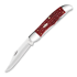 Case Cutlery Large Folding Hunter, Dark Red Bone Peach Seed Jig 31960