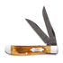 Case Cutlery - Mini Trapper Damascus, Second Cut Jig Burnt Goldenrod
