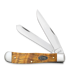 Case Cutlery Trapper, Yellow Curly Oak Smooth 47120