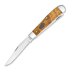Case Cutlery Trapper, Yellow Curly Oak Smooth 47120
