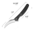 Cavol Mantis C09 Black Grooved Titanium sulankstomas peilis