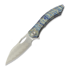 CH Knives Cupra-BL - Damascus - Titanium folding knife