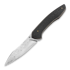 Cheburkov Russkiy Damascus sulankstomas peilis, black carbon fibre
