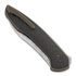 Cheburkov Russkiy Damascus folding knife, black carbon fibre