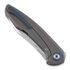 Cheburkov Russkiy Damascus sulankstomas peilis, blue pivot