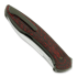 Cheburkov Russkiy Damascus sulankstomas peilis, red-black carbon fibre