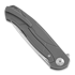 Cheburkov Scout Damascus sulankstomas peilis, Grooved Titanium