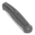 Cheburkov Scout Damascus Titanium sulankstomas peilis, Black Carbon Fibre Inlay