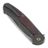 Cheburkov Scout M390 Titanium folding knife, Red Carbon Fibre Inlay