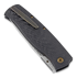 Cheburkov Strizh large Damascus sulankstomas peilis, Carbon Fibre, bronze hw