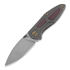 Cheburkov Tukan M390 Bronze Titanium sulankstomas peilis, Red Carbon Fibre Inlays