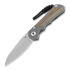 Coltello pieghevole Chris Reeve Inkosi, small, natural micarta canvas, insigno SIN-1030