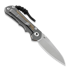 Coltello pieghevole Chris Reeve Inkosi, small, natural micarta canvas, insigno SIN-1030