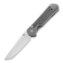 Chris Reeve Sebenza 21 folding knife, small, micarta, black, tanto S21-1150