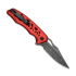 CIVIVI Anaaki Damascus, Skeletonized Red Aluminum C24039-DS1
