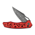 CIVIVI Anaaki Damascus, Skeletonized Red Aluminum C24039-DS1