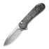 CIVIVI Button Lock Elementum II Damascus kääntöveitsi, Gold Shred CF C18062P-10