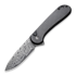CIVIVI Button Lock Elementum II Damascus, Twill CF/Black G-10 C18062PB-DS1