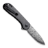 CIVIVI Button Lock Elementum II Damascus, Twill CF/Black G-10 C18062PB-DS1