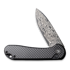 CIVIVI Button Lock Elementum II Damascus, Twill CF/Black G-10 C18062PB-DS1