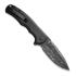 CIVIVI Button Lock Praxis Damascus, Black Aluminum C18026E-DS1