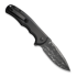 CIVIVI Button Lock Praxis Damascus, Black Aluminum C18026E-DS1