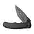 CIVIVI Button Lock Praxis Damascus, Black Aluminum C18026E-DS1