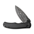 CIVIVI Button Lock Praxis Damascus, Black Aluminum C18026E-DS1