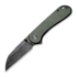 CIVIVI Elementum Wharncliffe Damascus, Green Canvas Micarta C18062AF-DS1