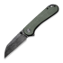 CIVIVI Elementum Wharncliffe Damascus, Green Canvas Micarta C18062AF-DS1