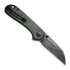 CIVIVI Elementum Wharncliffe Damascus, Green Canvas Micarta C18062AF-DS1