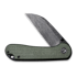 CIVIVI Elementum Wharncliffe Damascus, Green Canvas Micarta C18062AF-DS1