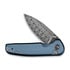 CIVIVI Mini Shakan Damascus foldekniv, Ripple Pattern Blue Aluminum C20052F-DS1